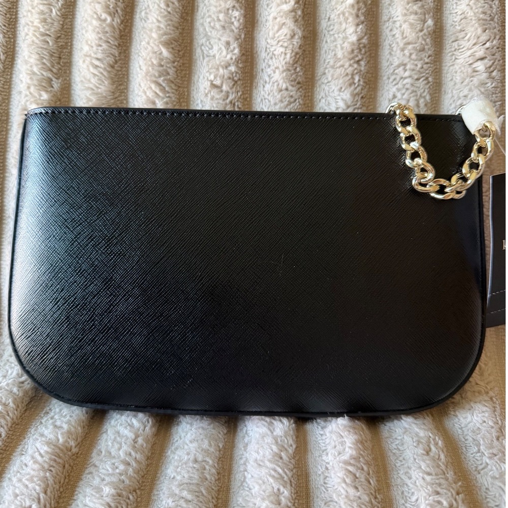 Kate Spade Lilly Pochette Black Patent Saffiano Leather Chain Bag KK048 - Picture 7 of 9
